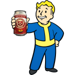 PIP BOY HOLDING A JUGGERNOG CAN CREATED