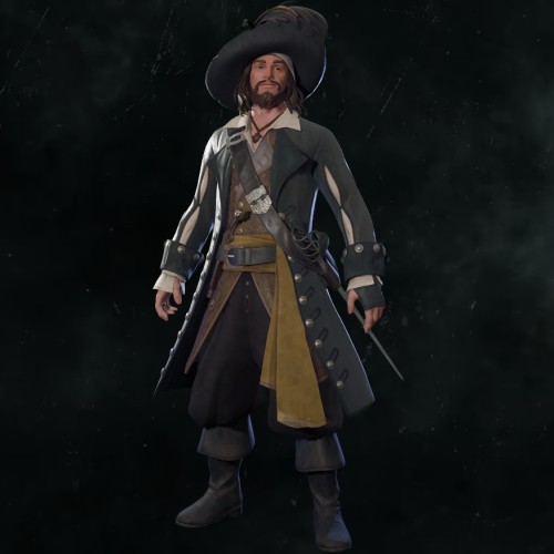 CAPTAIN BARBOSSA 001 HAT OFF CUT BY CRAFTDANIMATION